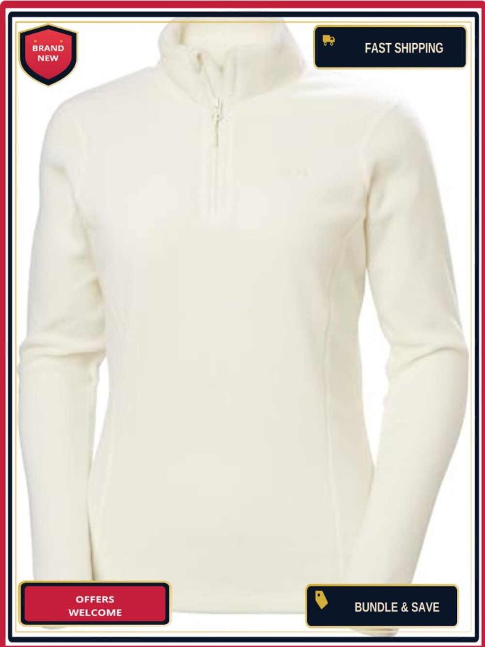 Women's Lightweight Half Zip Fleece Pullover Outdoor Active Jacket Recycled